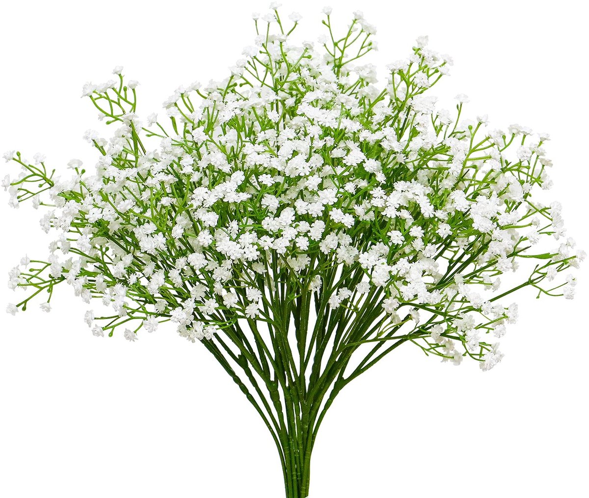 NTHProducts - Baby's Breath - Kunstbloemen - Perfect voor Bruiloften - Wit - Faux Bloemen - Duurzaam en Decoratief - Geschikt voor Thuisdecoratie - 10 ..
