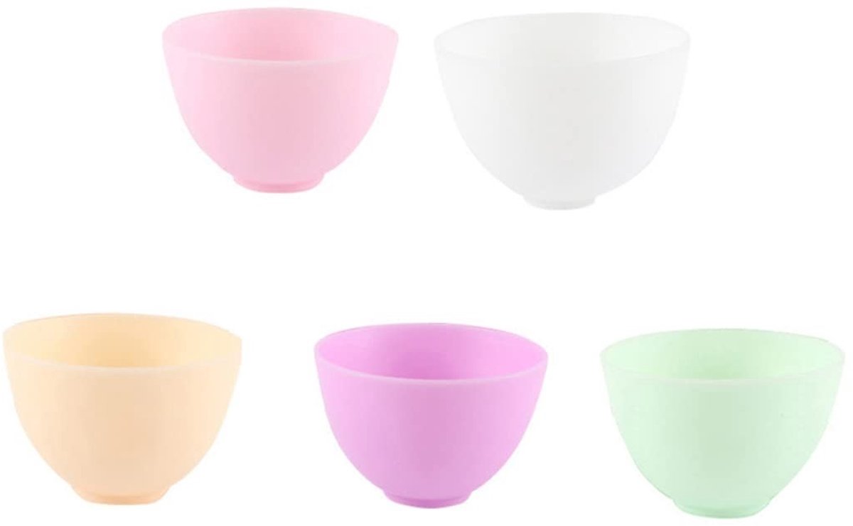 NTHProducts - Makeup Kit - Silicone Mengkom - Geel - Perfect voor gezichtsmaskers - Professionele cosmetica - Ideaal voor thuisgebruik