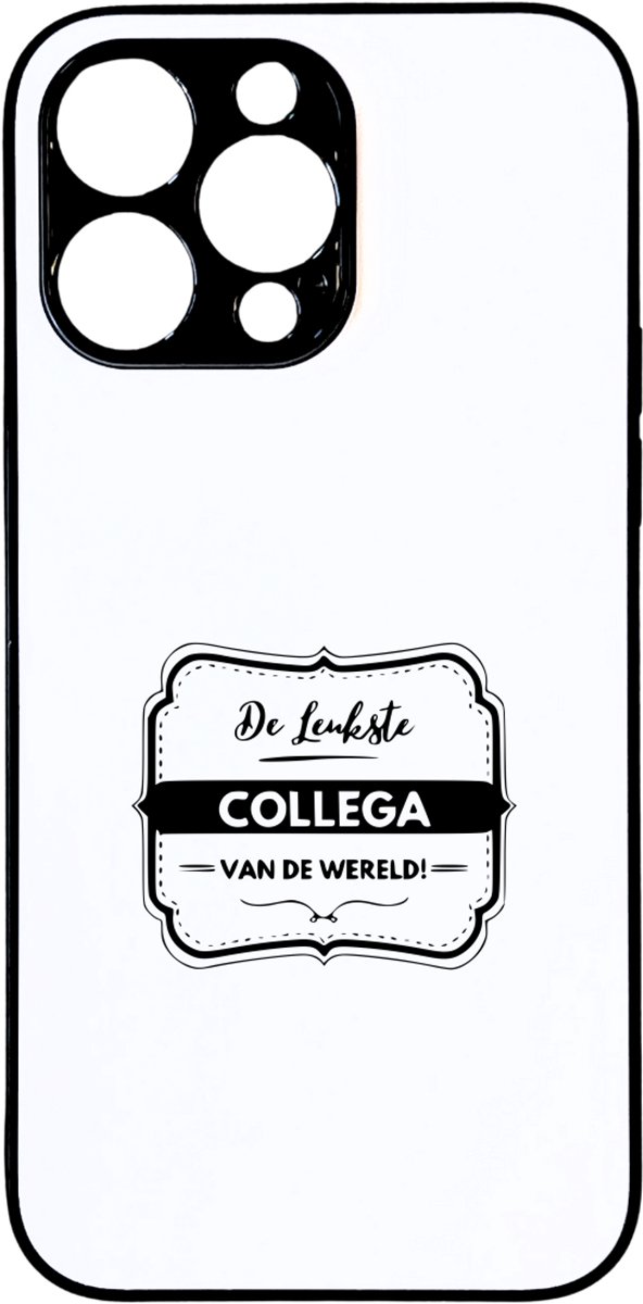 Hacebo® - De leukste collega van de wereld telefoonhoesje - Collega - Familie - telefoonhoesjes - Kantoor - Cadeau - hoesje geschikt voor iPhone 14 Pro Max