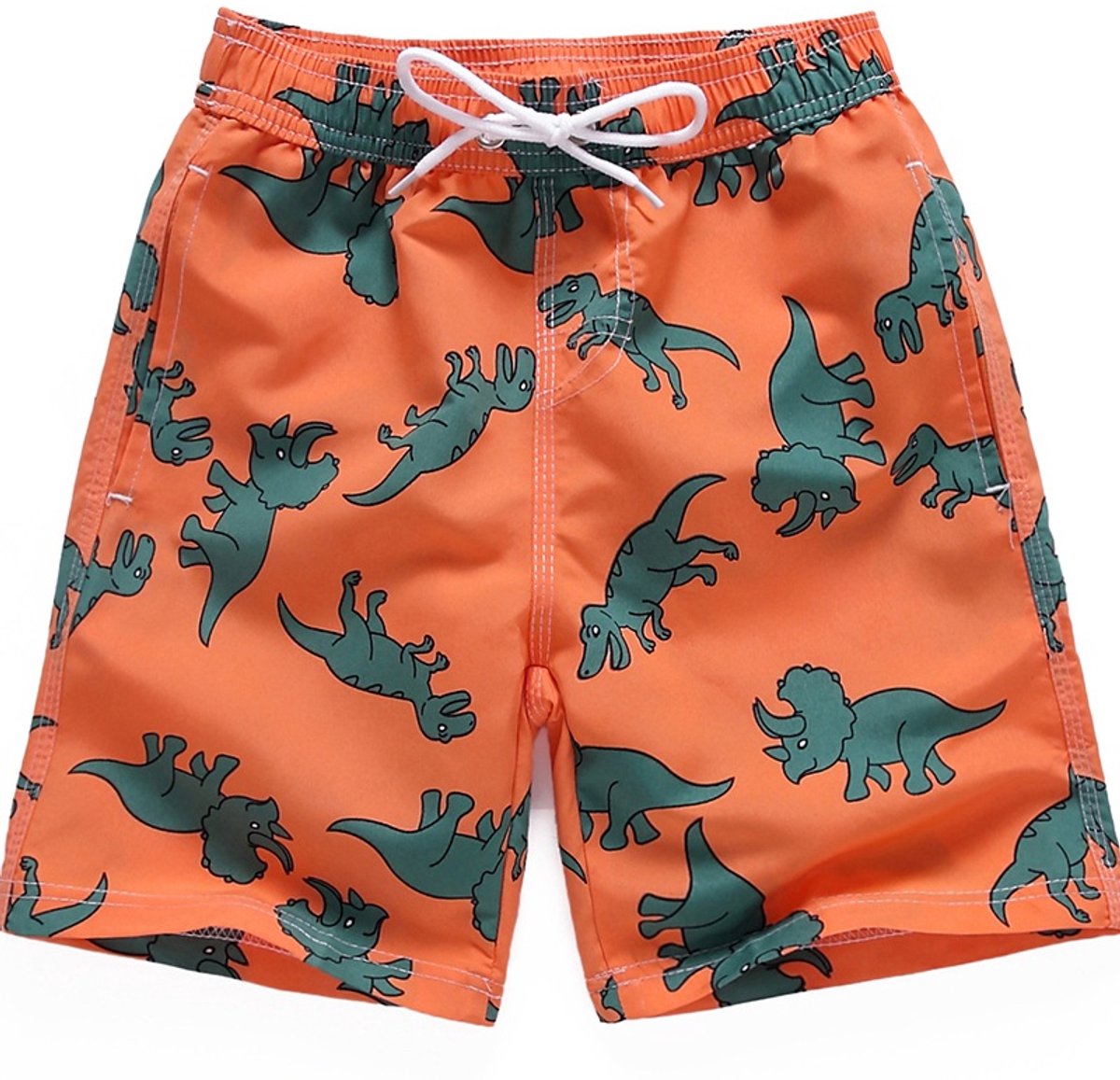 NiSy.nl Zwembroek Jongens | Zwemshort | Dino Print | Sneldrogend | | Oranje