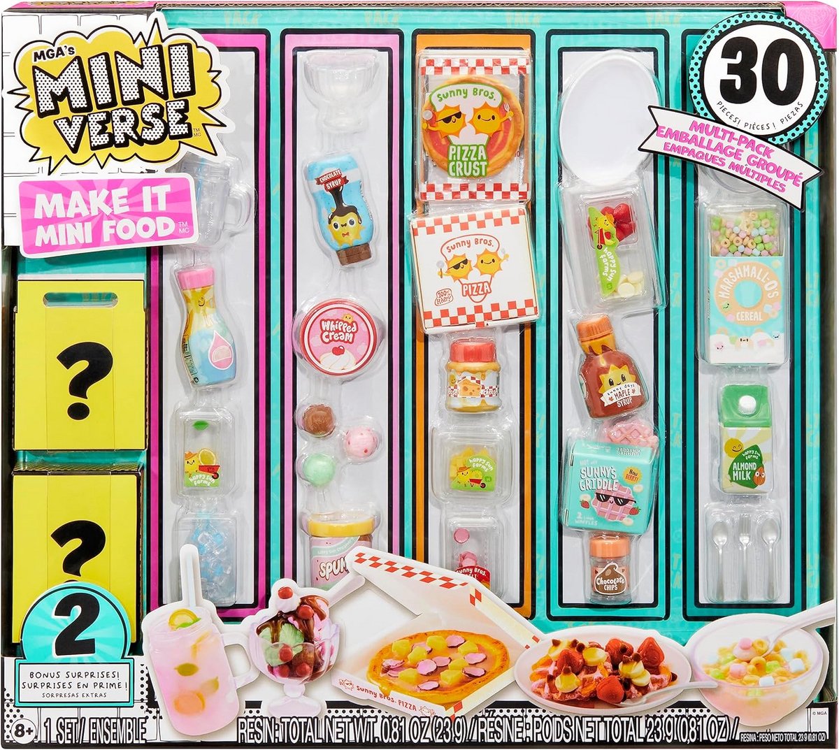 DIY Minatuur Eten Set Multipack - Zelfgemaakte Mini Replica Voedsel Ingrediënten Creëren met UV Lamp