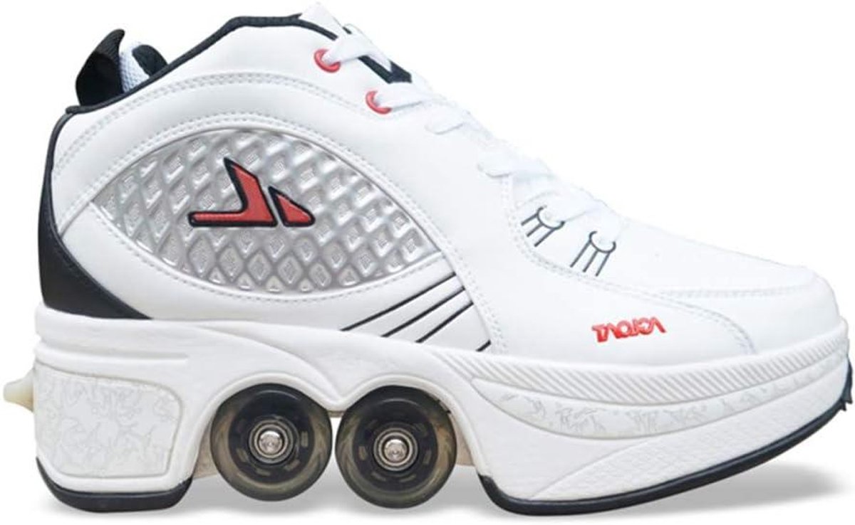Rolschaatsen Kinderen/Meisjes/Vrouwen Dubbele Rij Schaatsen Verstelbaar 2 In 1 Vervormde Rolschaatsen Sportschoenen Perfect Indoor Outdoor Adult Rolschaatsen