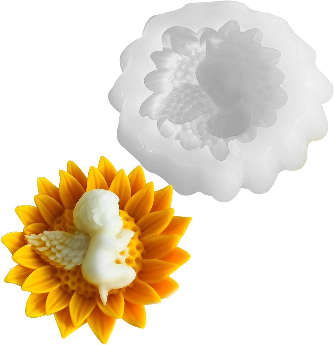 3D Engel Silicone Kaars Mal voor DIY Projecten - Baby Engel Vorm, Gietmallen voor Kaarsen en Decoraties