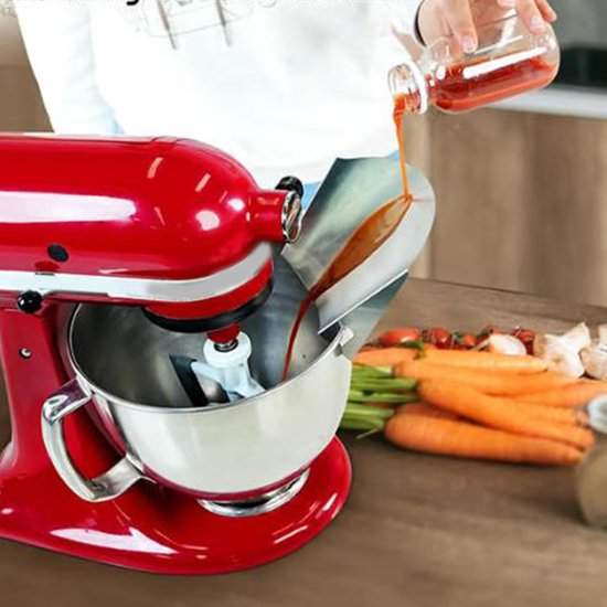 Mixer Accessoire - Giet Scherm - Keuken Beschermen - Voedselveilig Roestvrij Staal - 20 x 39 cm - Zilver — afbeelding 4
