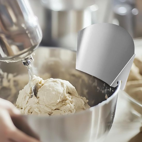 Mixer Accessoire - Giet Scherm - Keuken Beschermen - Voedselveilig Roestvrij Staal - 20 x 39 cm - Zilver — afbeelding 3