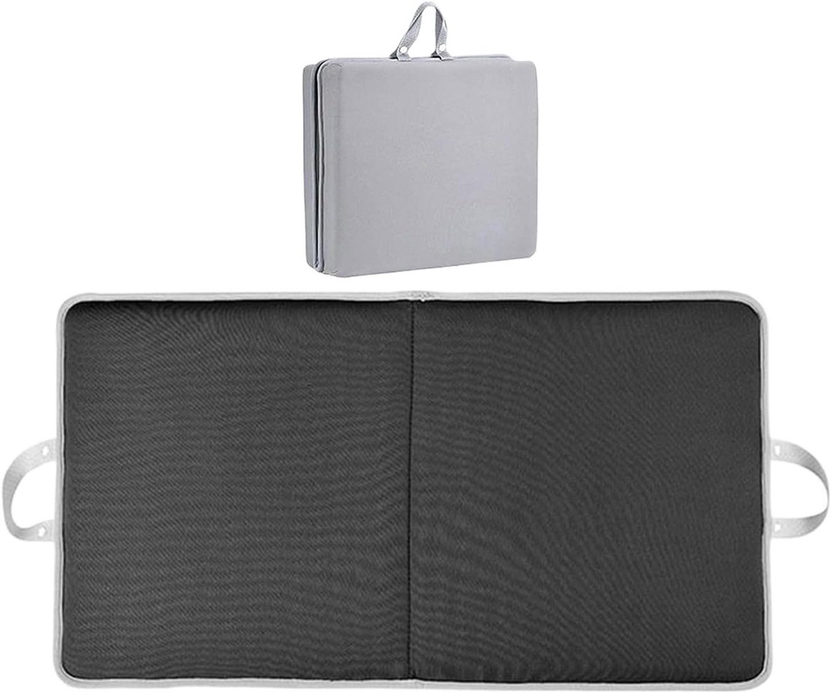 Kniekussen met Handgreep - Beschermende Mat - Comfortabel Werken - Dubbelzijdig Antislip - 60 x 34 cm - Grijs