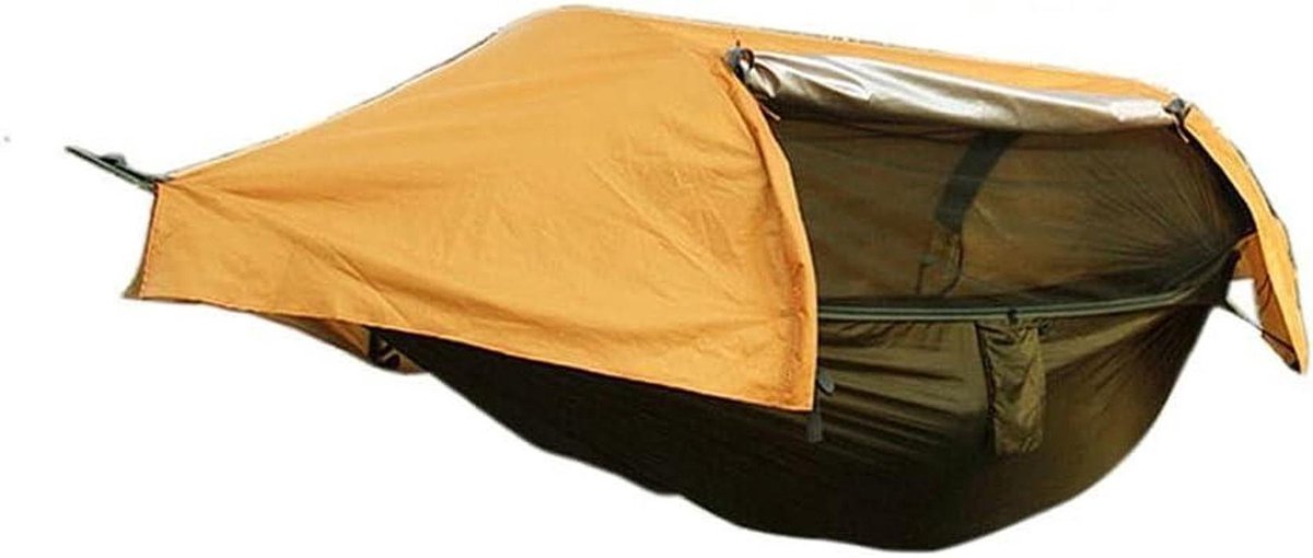 Hangmat - Kampeerhangmat - Buiten Ontspannen - Sterk Nylon Materiaal - 440 pond - Geel