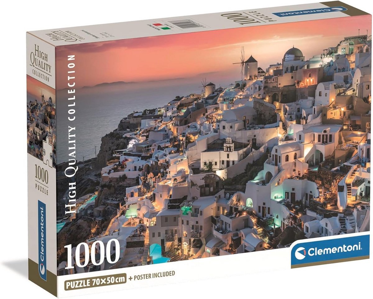 Puzzel 1000 Stukjes Hoge Kwaliteit - Schilderachtig Santorini Uitzicht (70x50 cm)