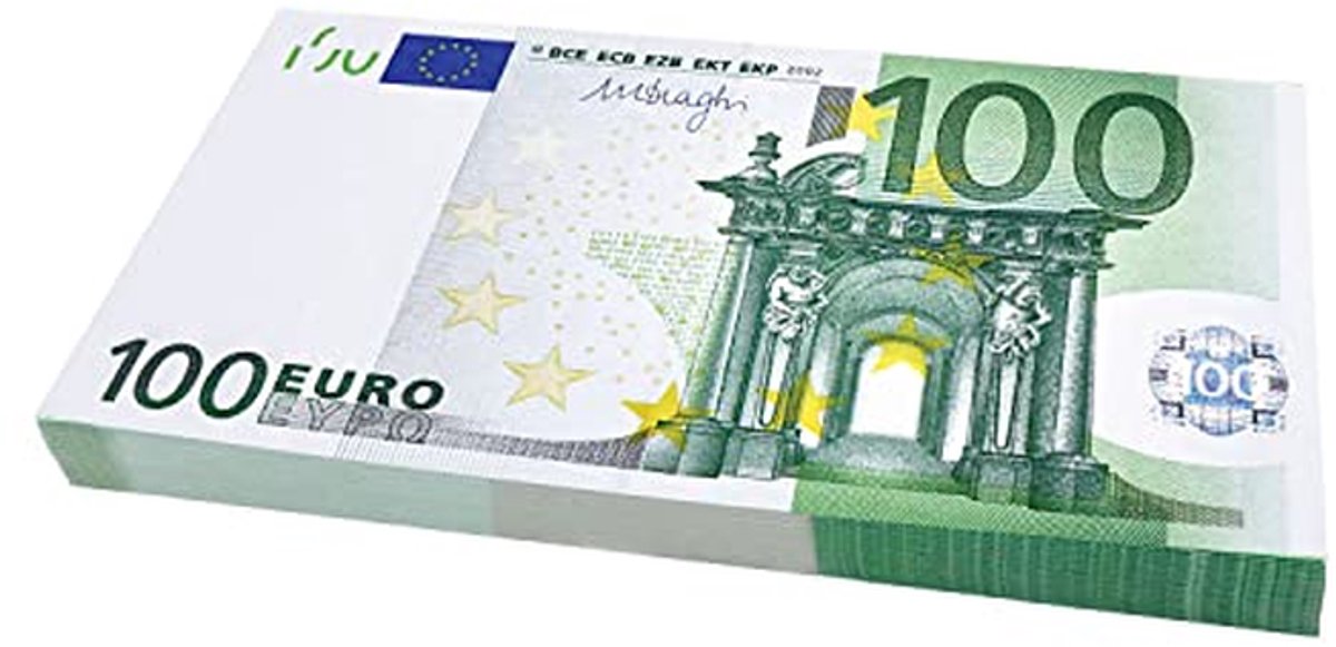 Scratch Cash 100 x € 100 Euro Speelgeld - Vergroot voor een Realistische Ervaring