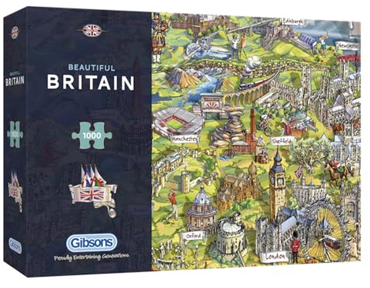Puzzel Beautiful Britain - 1000 stukjes van Iconische Landschappen
