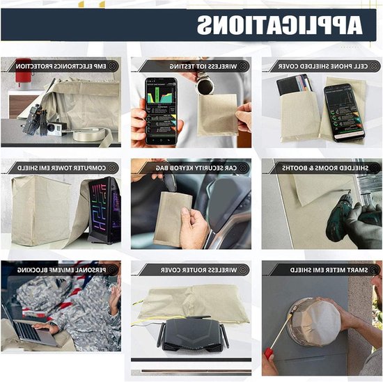 Hoogwaardige Blocking Cloth voor Signaalbeveiliging, Warmte-isolatie en Stralingsbescherming voor Mobiele Apparaten — afbeelding 3