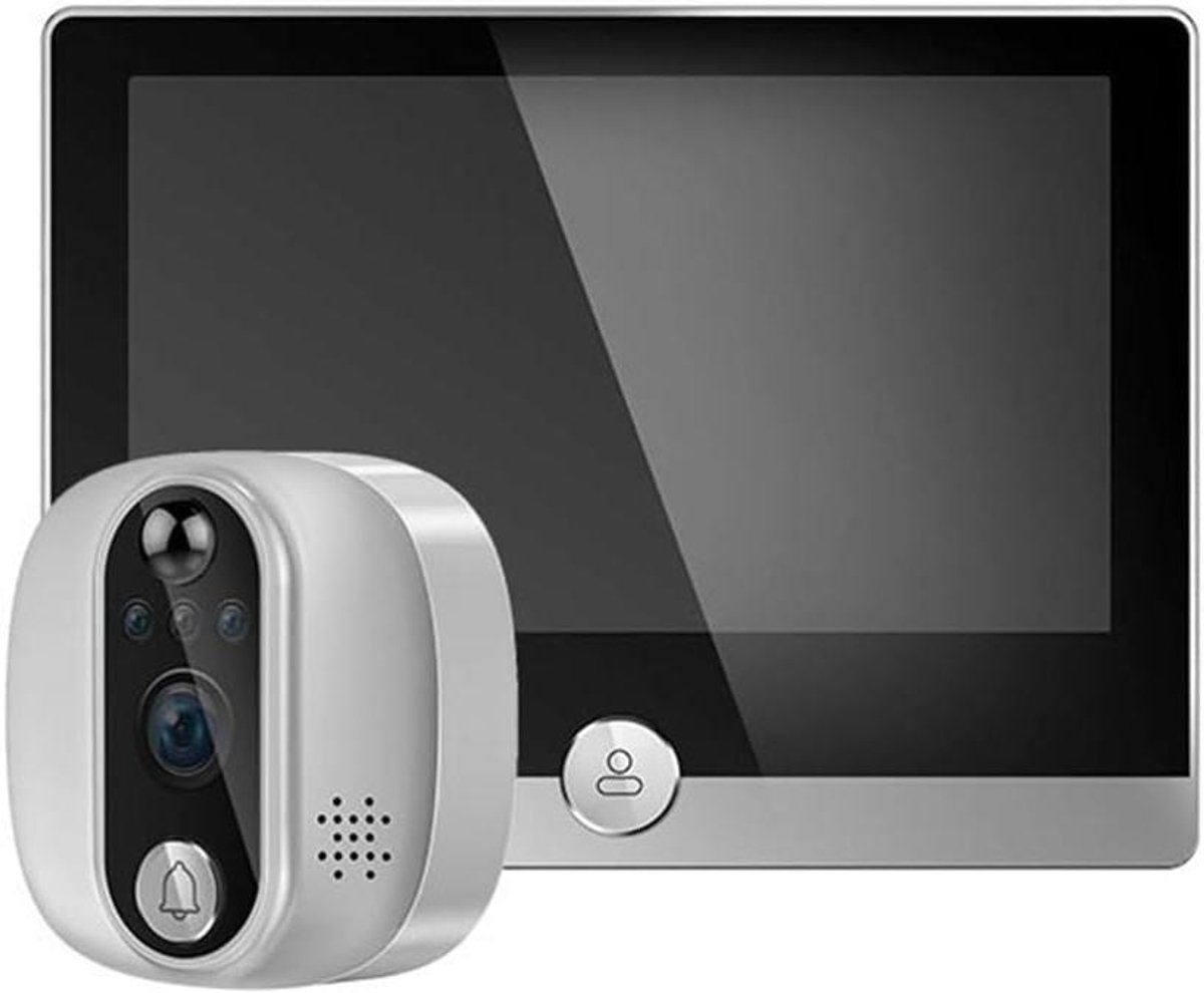 Video Deurbel - Kijkgaatje Camera - Veiligheid Thuis - Met 4.3 inch Scherm - 1080P HD - Zwart