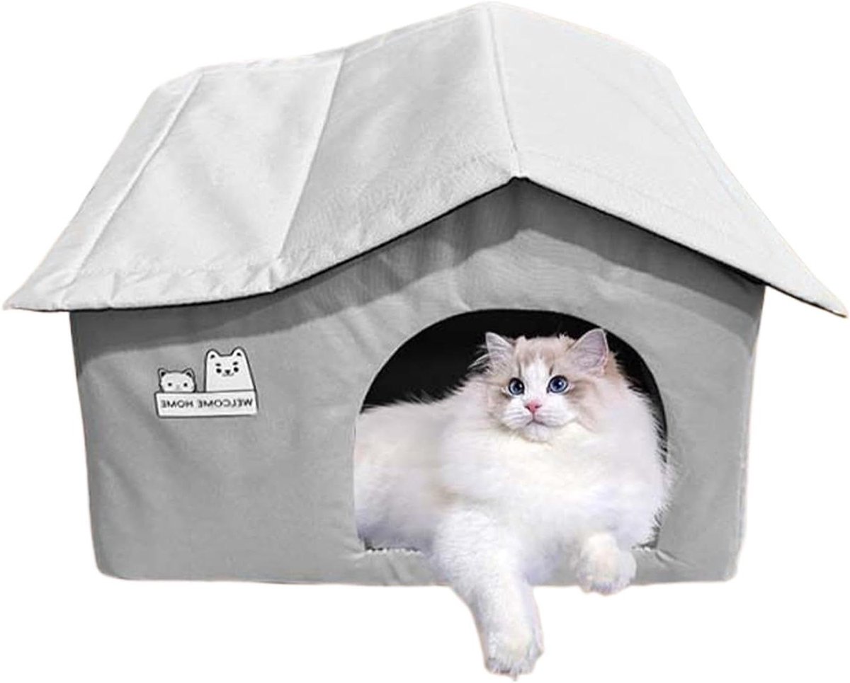 Huisdier Koeltent - Huisdier Tent - Comfortabel Rusten - Bite-proof Oxford stof - 45x34x36 cm - Grijs