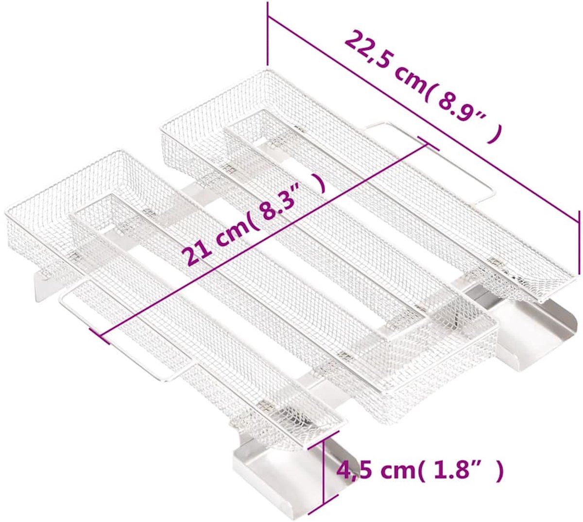 vidaXL - BBQ-rookoven - met - koude - rookgenerator - gegalvaniseerd - staal