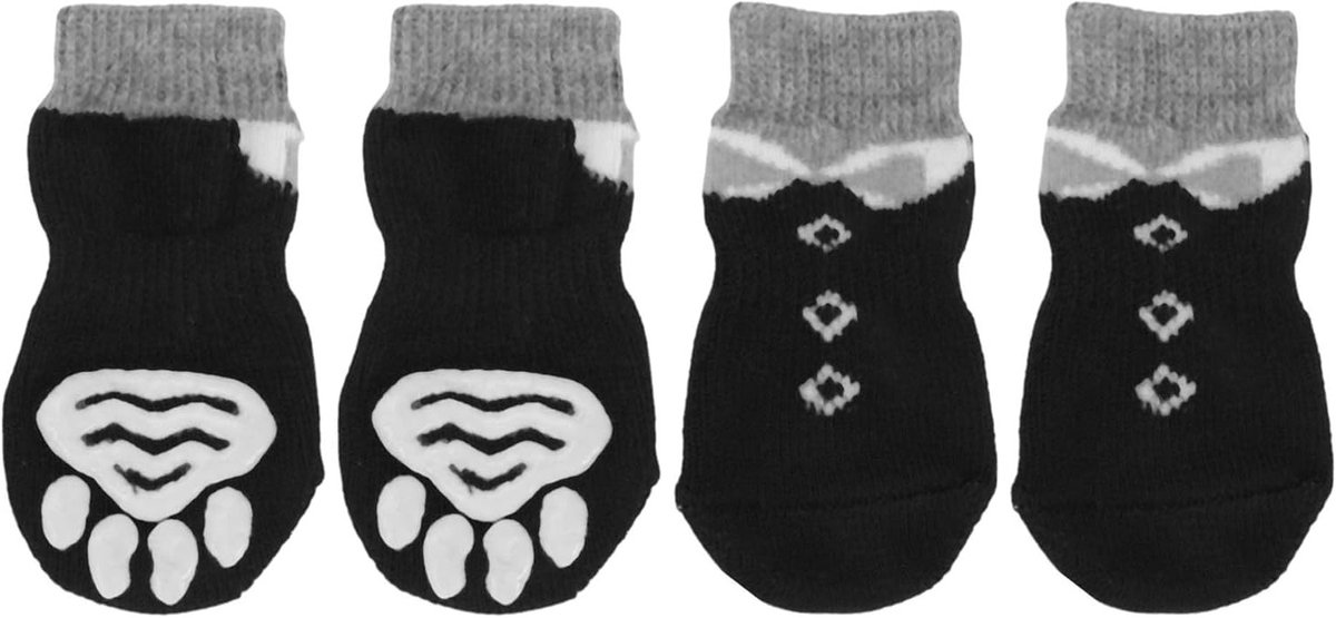 Antislip Sokken voor Honden en Katten, Ideaal voor Pootbescherming en Grip, 4 Stuks, Perfect voor Huisdieren en Binnengebruik