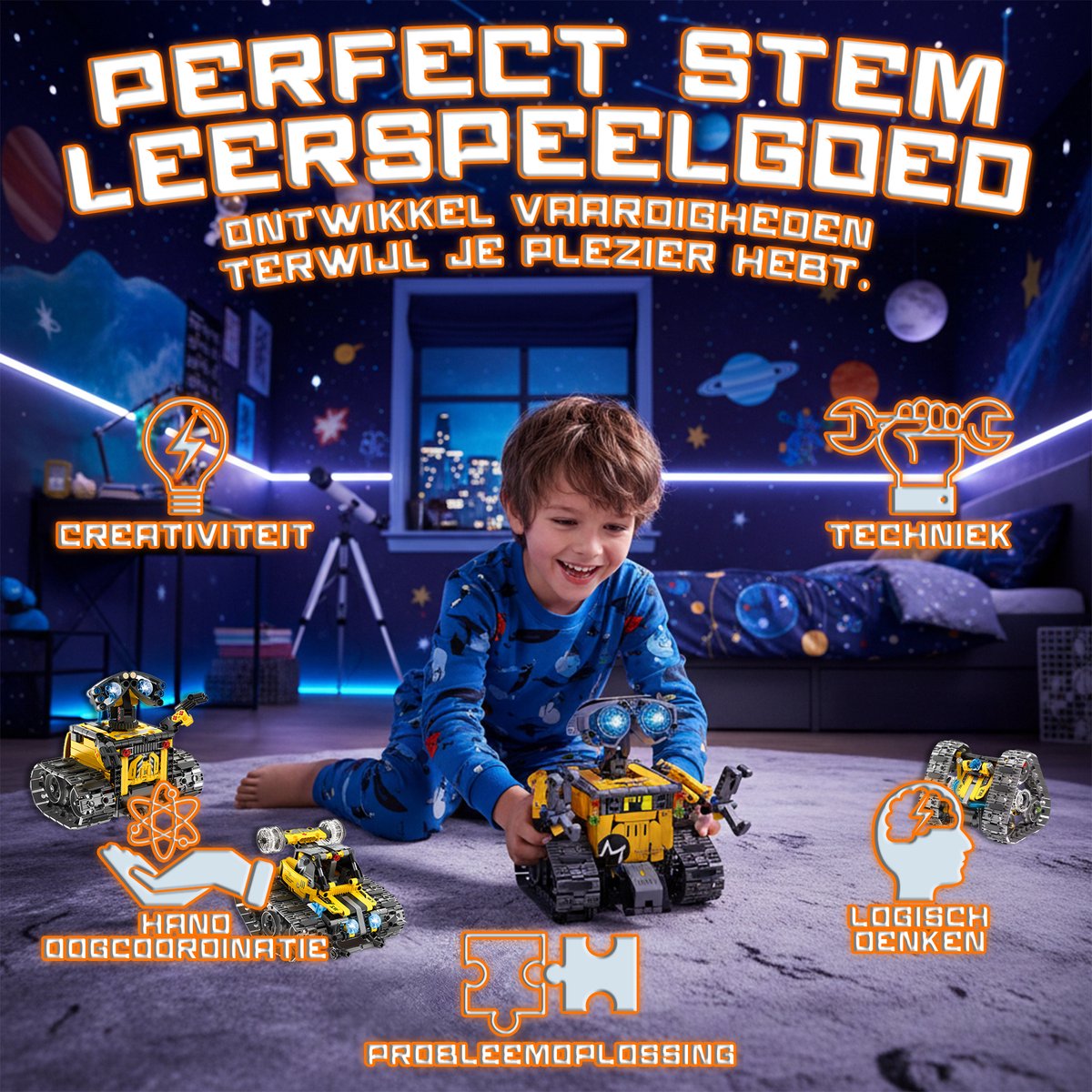 Qualitá® Robot Bouwpakket 4 in 1 – Educatief Speelgoed – Robot Speelgoed - Robot Bouwpakket - STEM speelgoed – Programmeren Voor Kinderen - Interactief Speelgoed – 496 Onderdelen – 7-9 Jaar — afbeelding 4