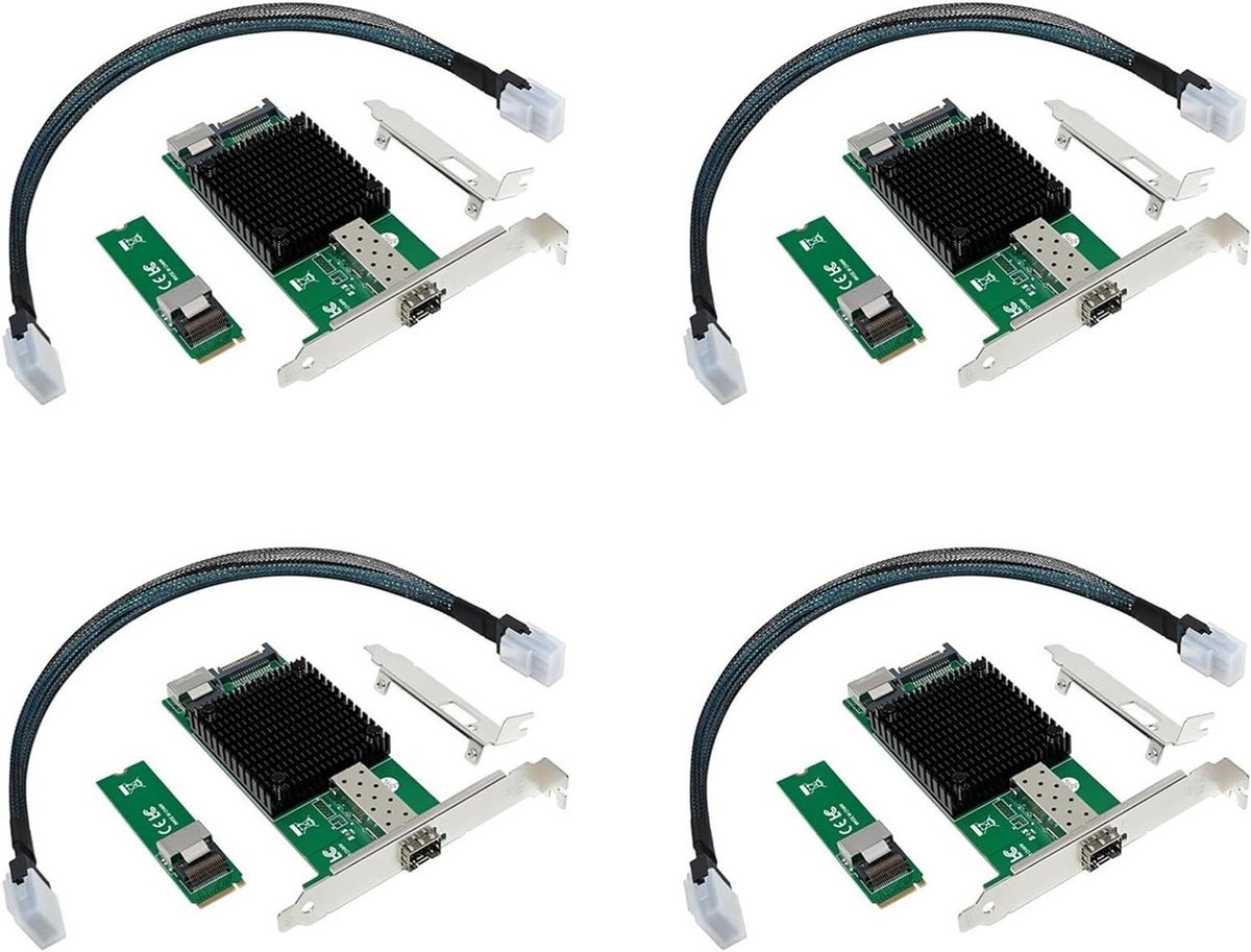 Server Netwerkkaart - Netwerkadapter M.2 - Server Netwerk - JL82599EN Chip - 10GbE - Zwart