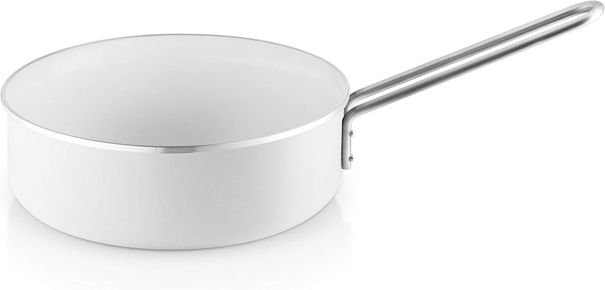 Sauteuse 24 cm Wit - Geschikt voor Alle Warmtebronnen, Inclusief Inductie