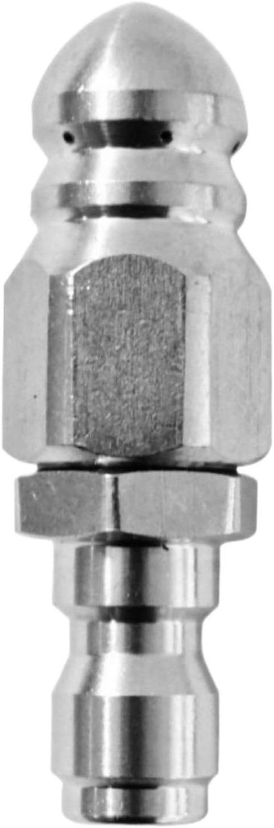 Afwaterkanaal Mondstuk - Afvoer Ontstopper - Leidingen Ontstoppen - Roestvrij Staal - 1/4 inch - Zilver
