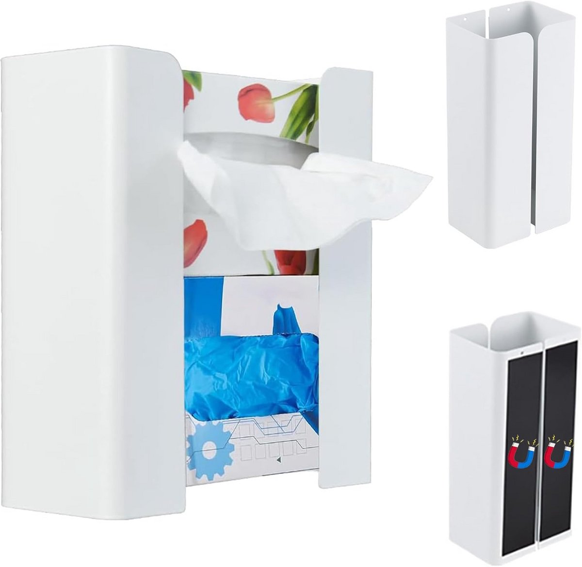 Magnetische Tissue- en Papieren Handdoekendoos - Handige Opbergdoos voor in Huis, Keuken en op Koelkast