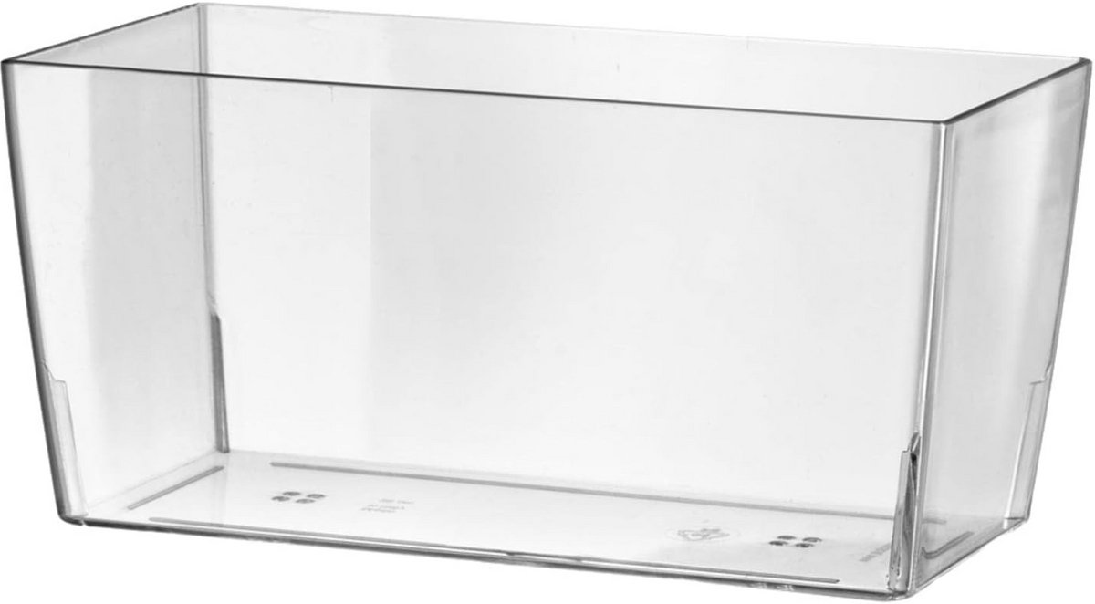 Bloempot Coimbra 30 x 15 x 14 cm - transparant - weerbestendig - ideaal voor binnen en buiten - SnelShoppen