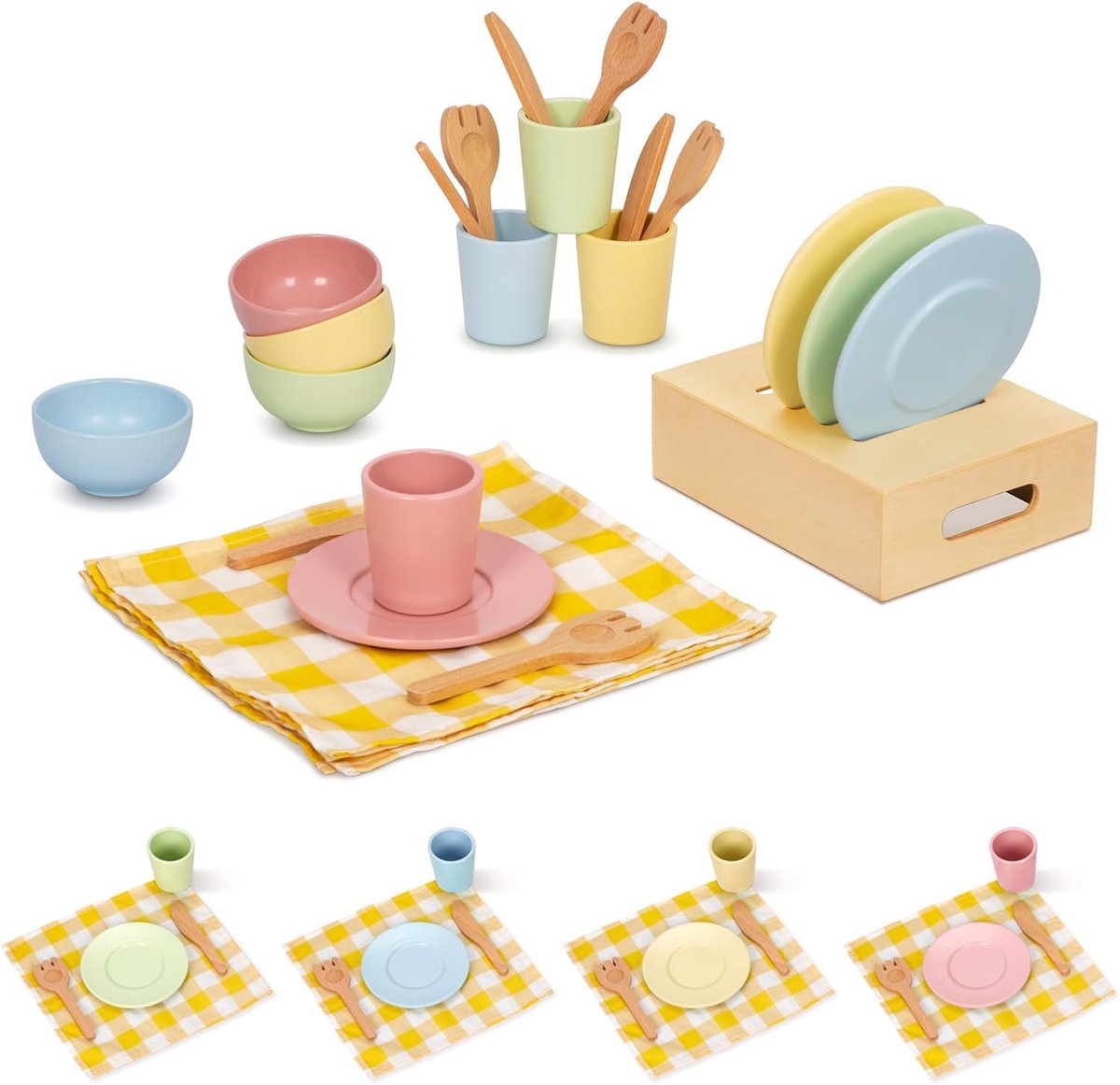 Keukenspeelgoed Accessoireset voor Kinderkeuken - Speelgoed Kookgerei en Pitten