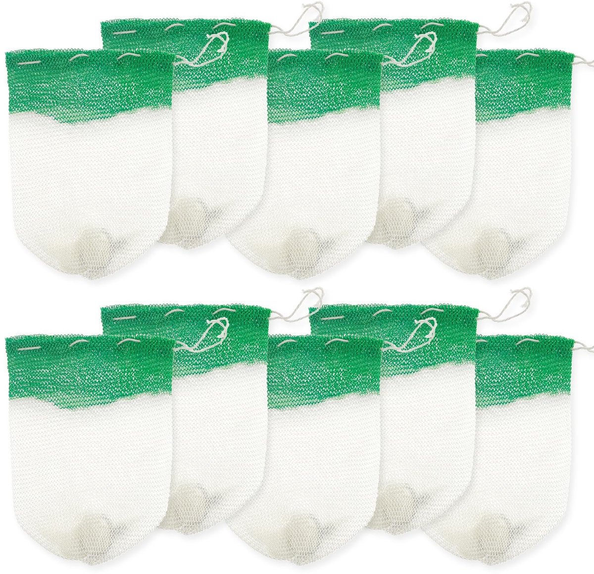 MTTproducts- Gasmantels Set van 10 Stuks - Propaan Lantaarn Mantels - Wit/Groen Gaas - Goede Pasvorm - Voorkomt Schade - Lichtgewicht - Lantaarnmantels