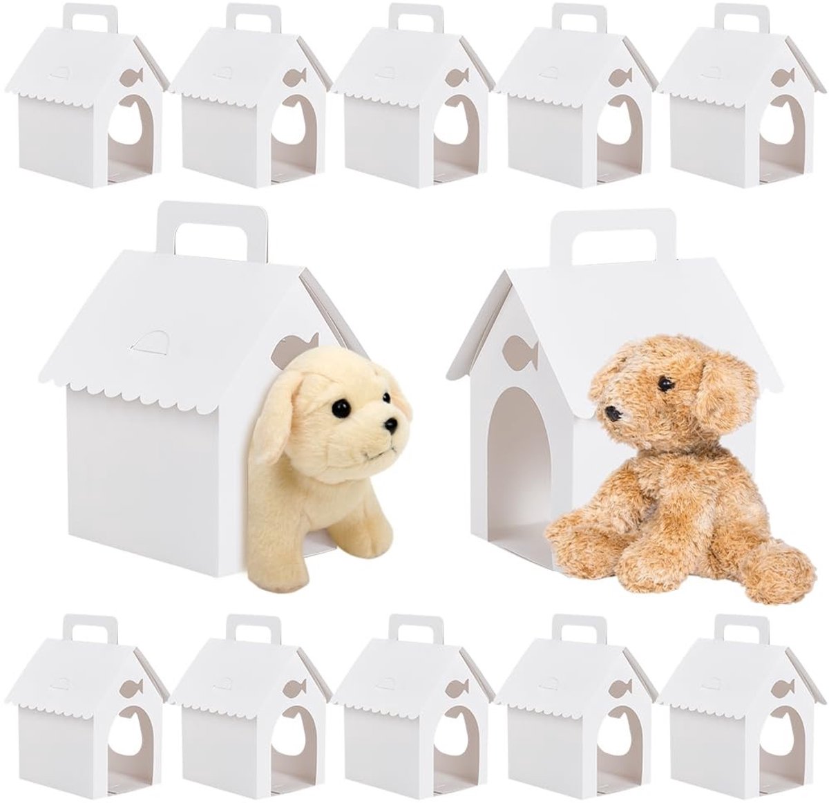NTH products- Hondenfeestgeschenkdozen 30 stuks - Hondenhuisvorm - Kattenkop-raamontwerp - Feestartikelen - Verjaardagsdecoraties - Ideaal voor huisdierfeesten - Cadeaudozen