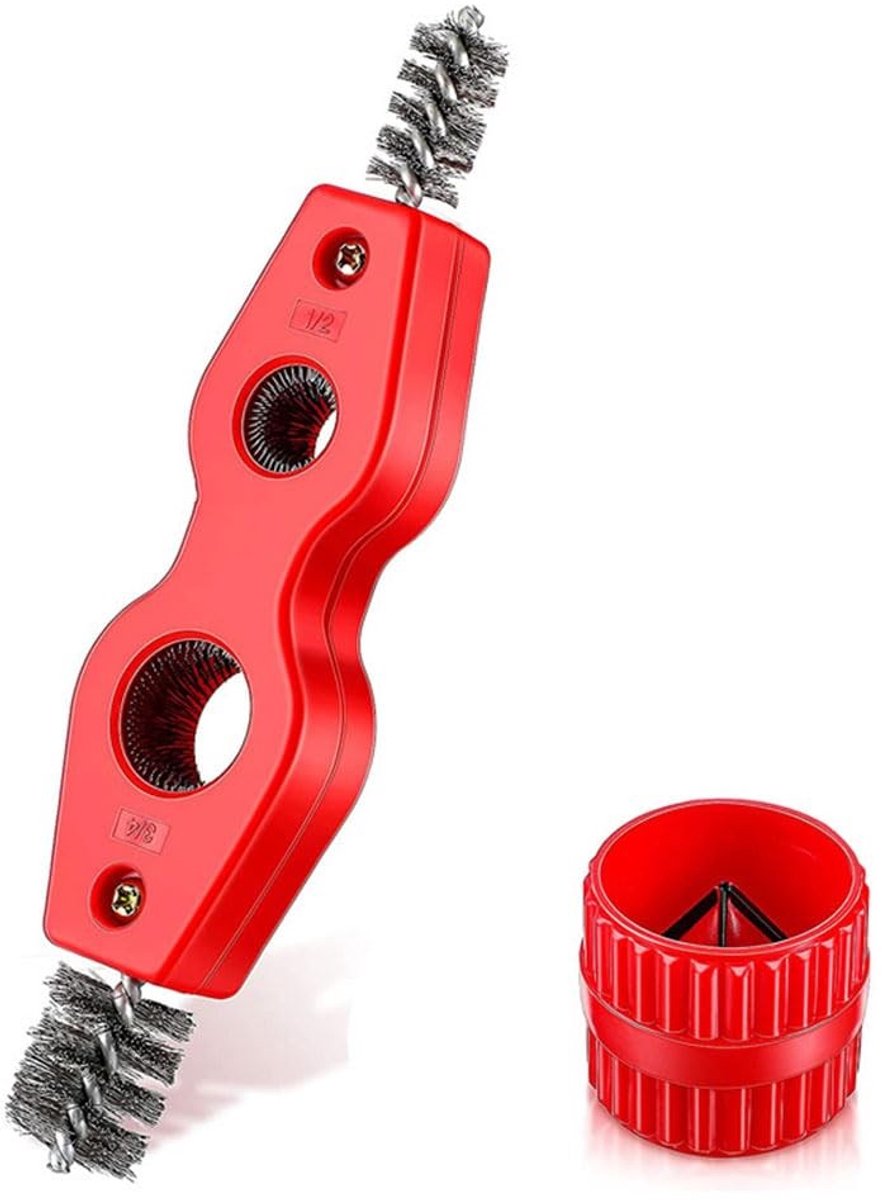 MTTproducts- Ontbramen Tool 4 In 1 - Pijp Ontbramen Borstel - Ruimer - PVC/Aluminium/Koperen Buizen - Duurzaam Materiaal - 20 cm Lengte - Pijpreiniger