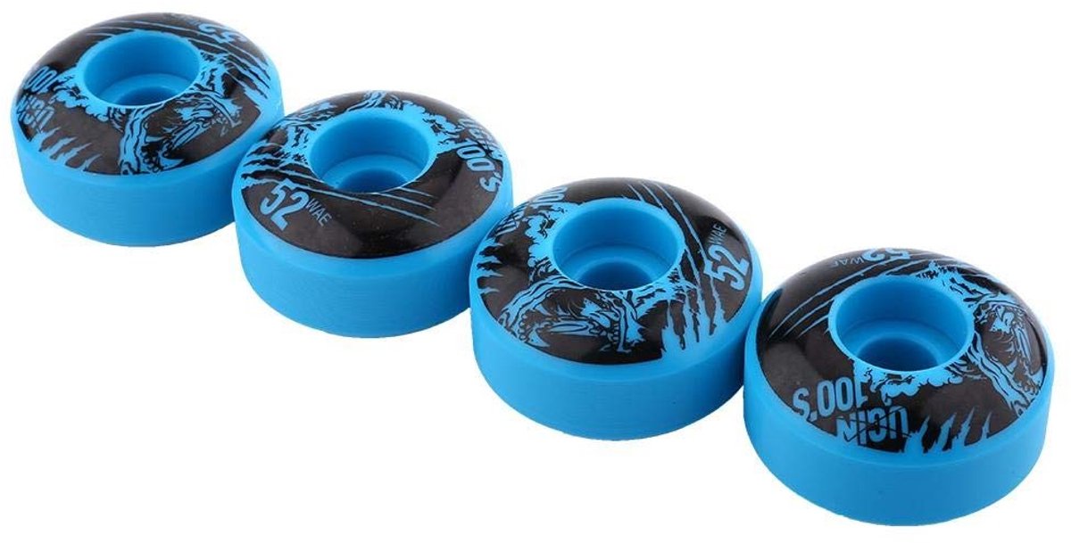MTTproducts- Skateboard Wielen Hoog Elastisch PU 52mm x 30mm - 4 Stuks - Duurzaam - Geschikt voor Ruwe Gronden - Hardheid SHR-100A - Compact Ontwerp - Longboardwielen