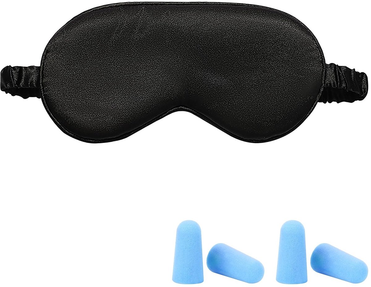 MTTproducts - Slaapmasker - Lichtblokkerend - Comfortabel - Huidvriendelijk - Oordopjes inbegrepen - Geschikt voor mannen en vrouwen