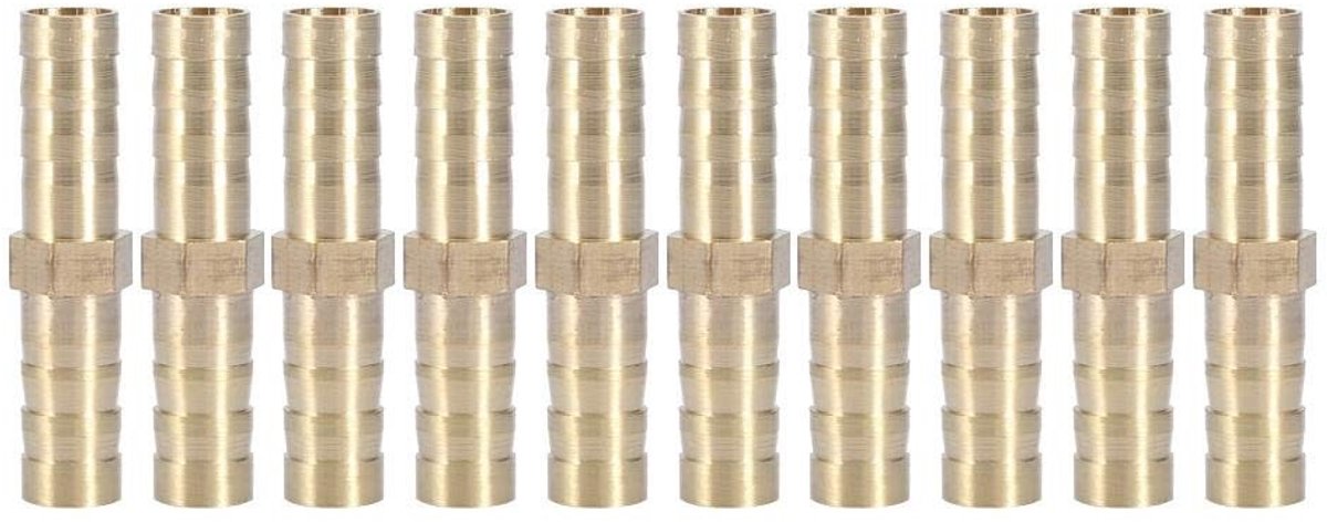 MTTproducts- Slangverbindingsgereedschap - Twee-weg Connector - Slangaansluiting - 8 mm - 10 Stuks - Hoogwaardige Kwaliteit - Buiskoppeling