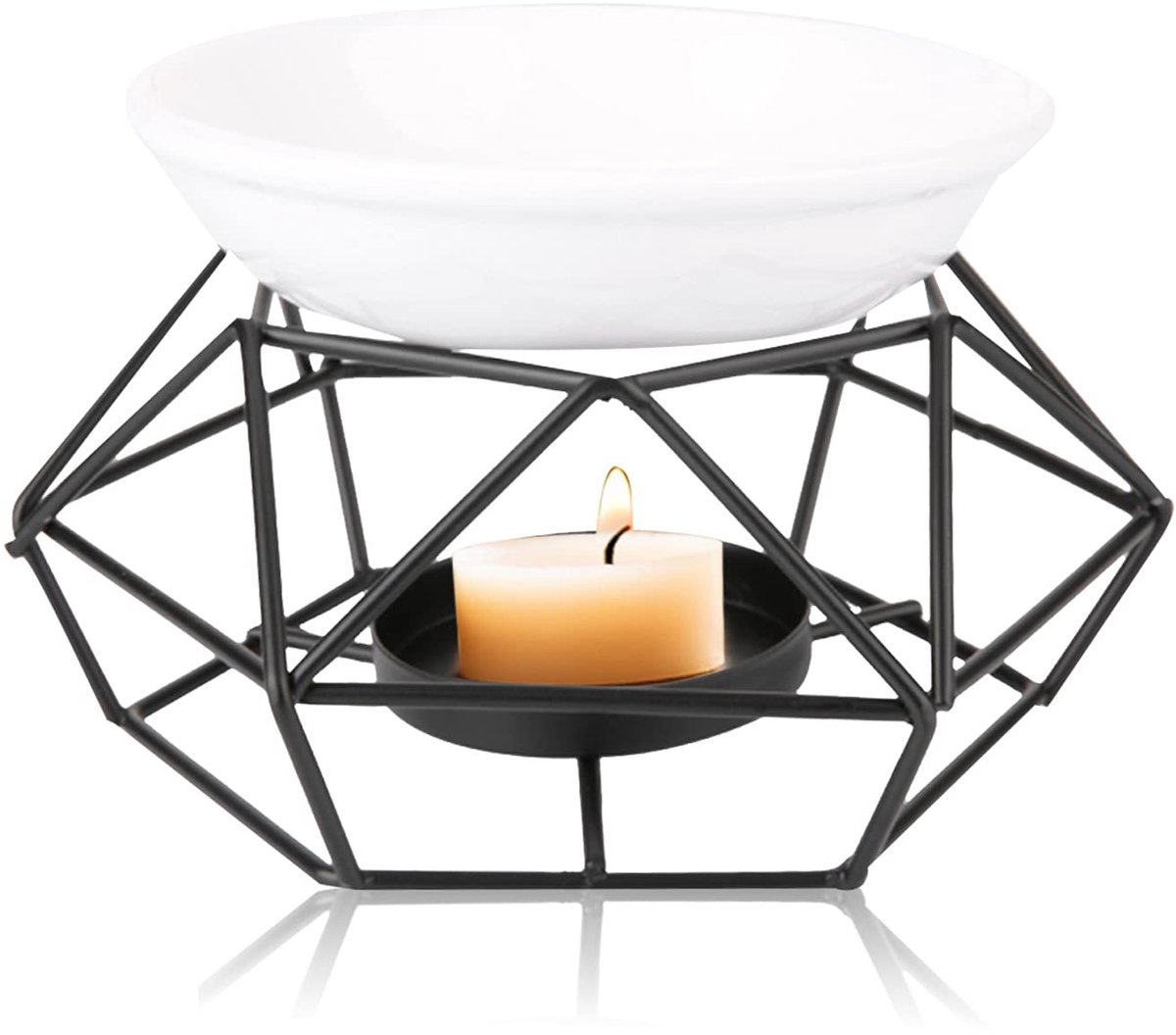 MTTproducts- Aromawasbrander Geometrisch Design - Theelichthouder - Etherische Oliebrander - Woondecoratie - Robuust - Stijlvol en Elegant - Geurkaars