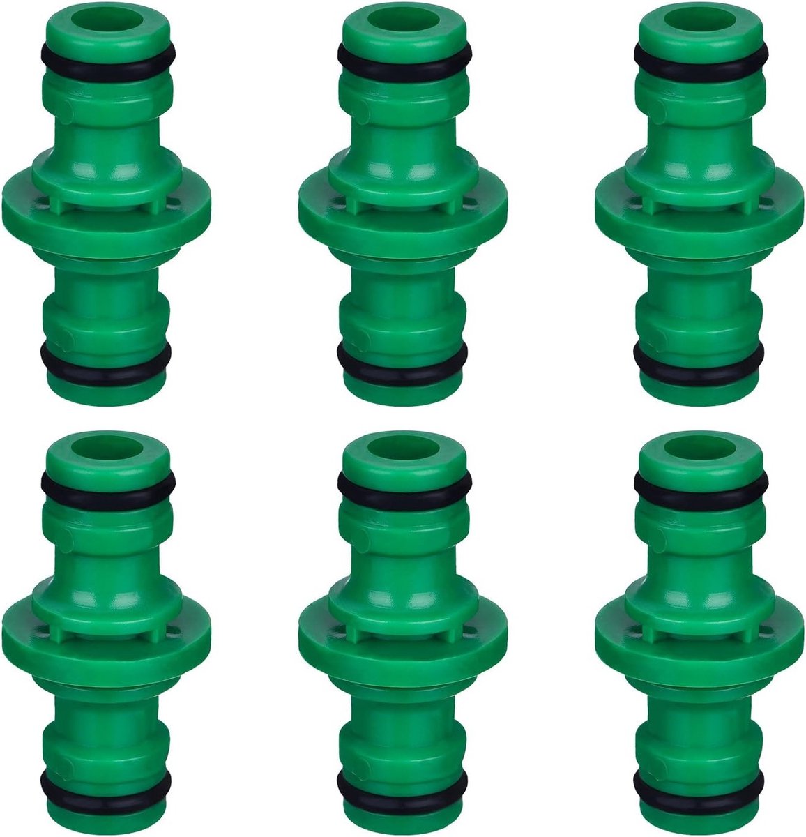 Set van 6 dubbele aansluitingen voor tuinslang - Tuinaccessoires, Slangaansluitingen, Waterbesparing