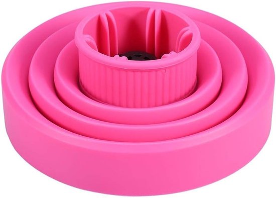 Opvouwbare Diffuser voor Föhn - Silicone Haardroger Accessoire voor Natuurlijke Golven en Krullen - Geschikt voor Fijn en Dik Haar in Thuis en Kapsalon (Roze) — afbeelding 3