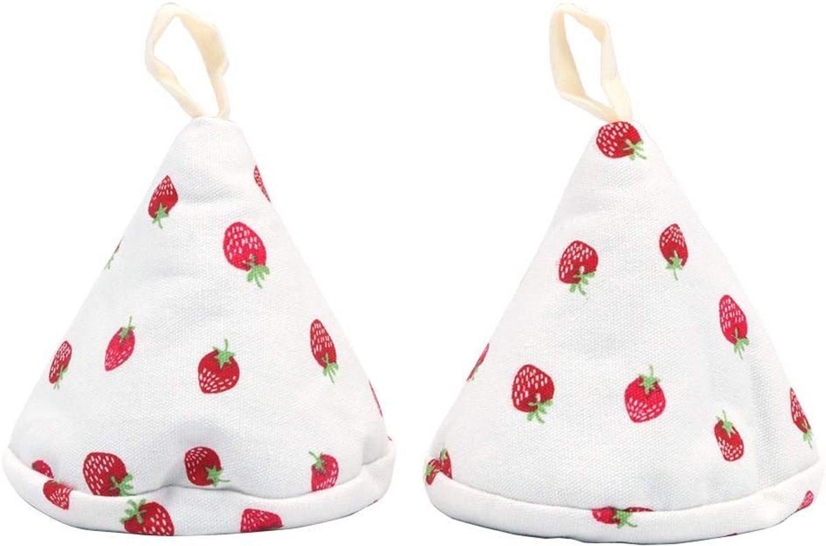 SPHProducts - Ovenhandschoenen - Anti-verbranding - Handig en schattig - Aardbei - Katoenen ovenhandschoenen - Voor koken en bakken - 2 stuks