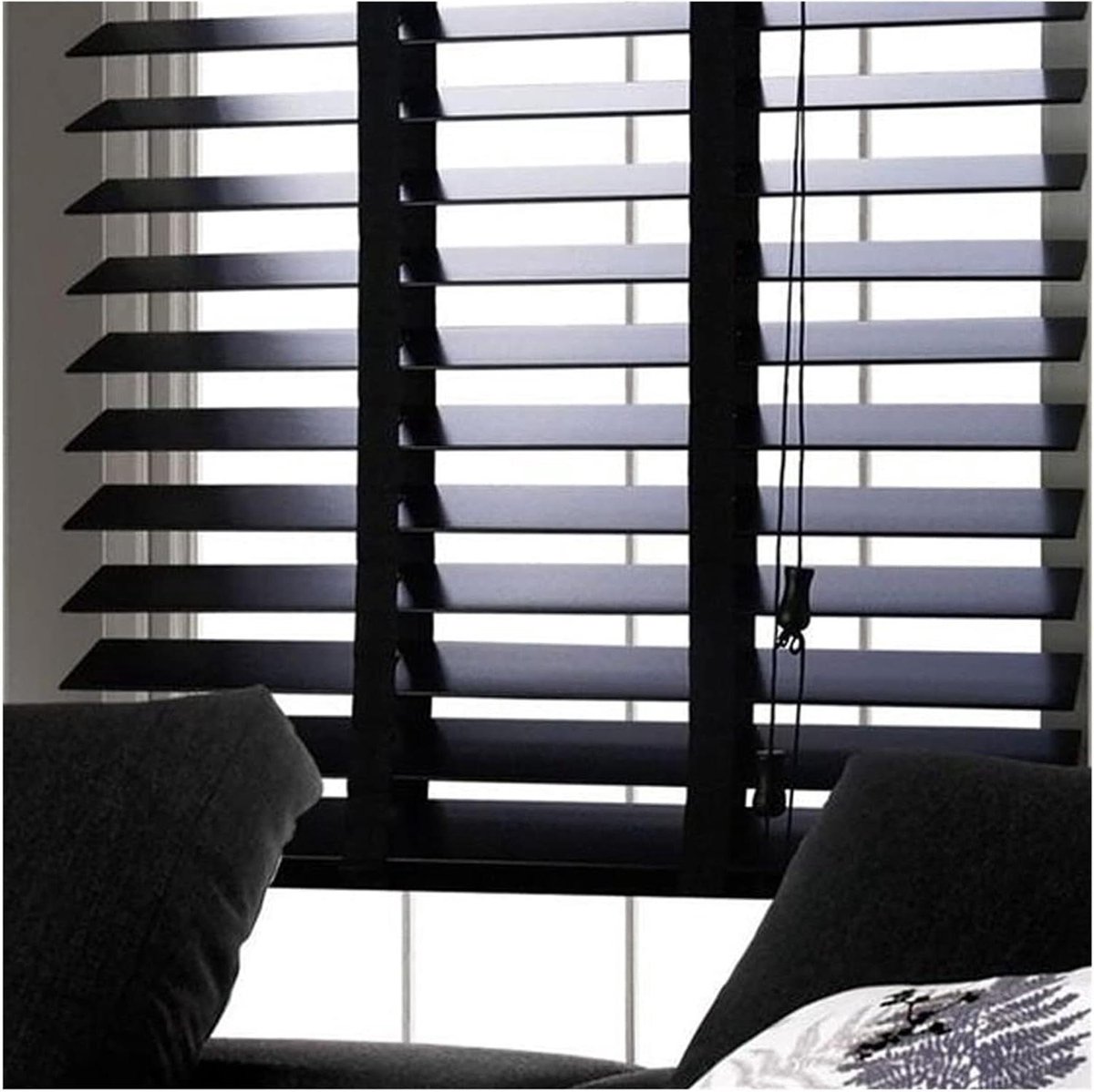 Houten jaloezieën - Horizontale raambekleding - Privacy en lichtregeling - Flexibele 50mm