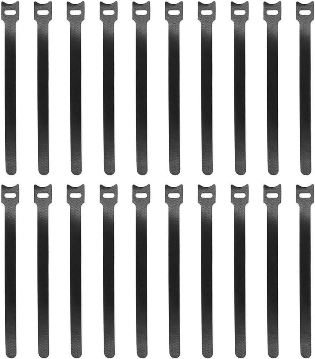 SPHProducts - Kabelbinders - 20 Stuks - Kabelorganisatie - Zwart - Nylon Ties - Gemakkelijk te gebruiken - Voor thuis en kantoor