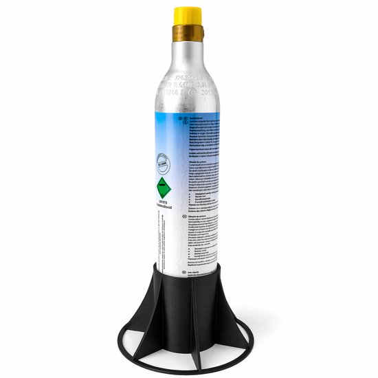 Sodastream CO2 Fles Standaard - CO2 Fles Houder Aquarium - Anti Kantel Stand Voor 425g CO2 Cilinder 60mm - Veilig En Stabiel - Zwart