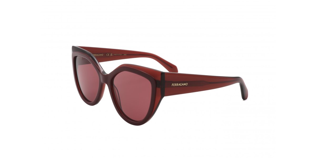 Ferragamo SF2004S Transparent burgundy 53/18/140 WOMAN Zonnebrillen