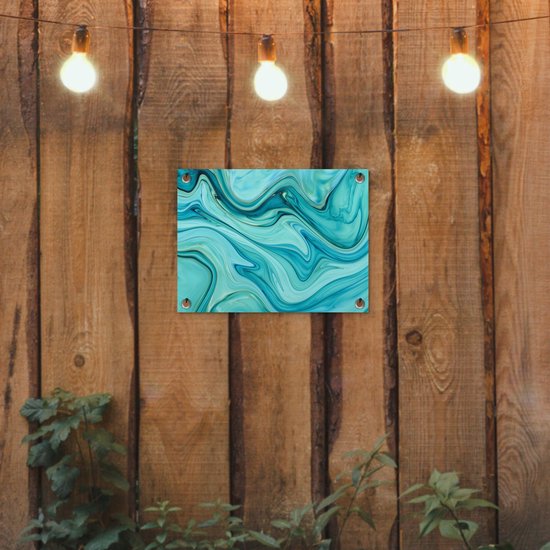 Décoration de Jardin Huile Turquoise - 40x30 cm