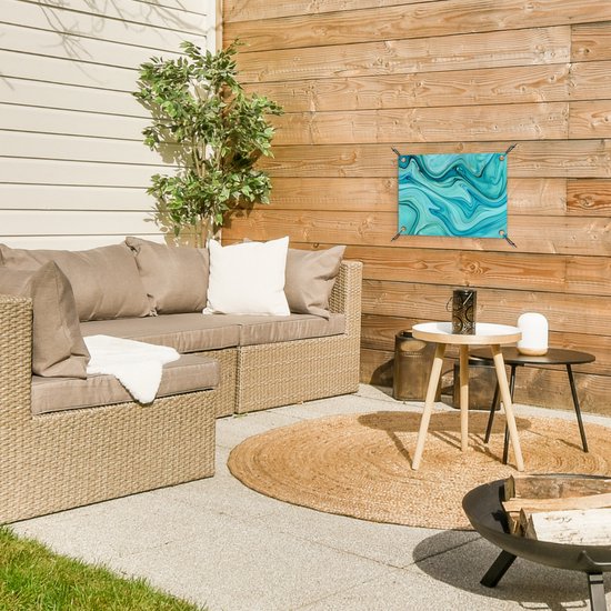 Décoration de Jardin Huile Turquoise - 40x30 cm