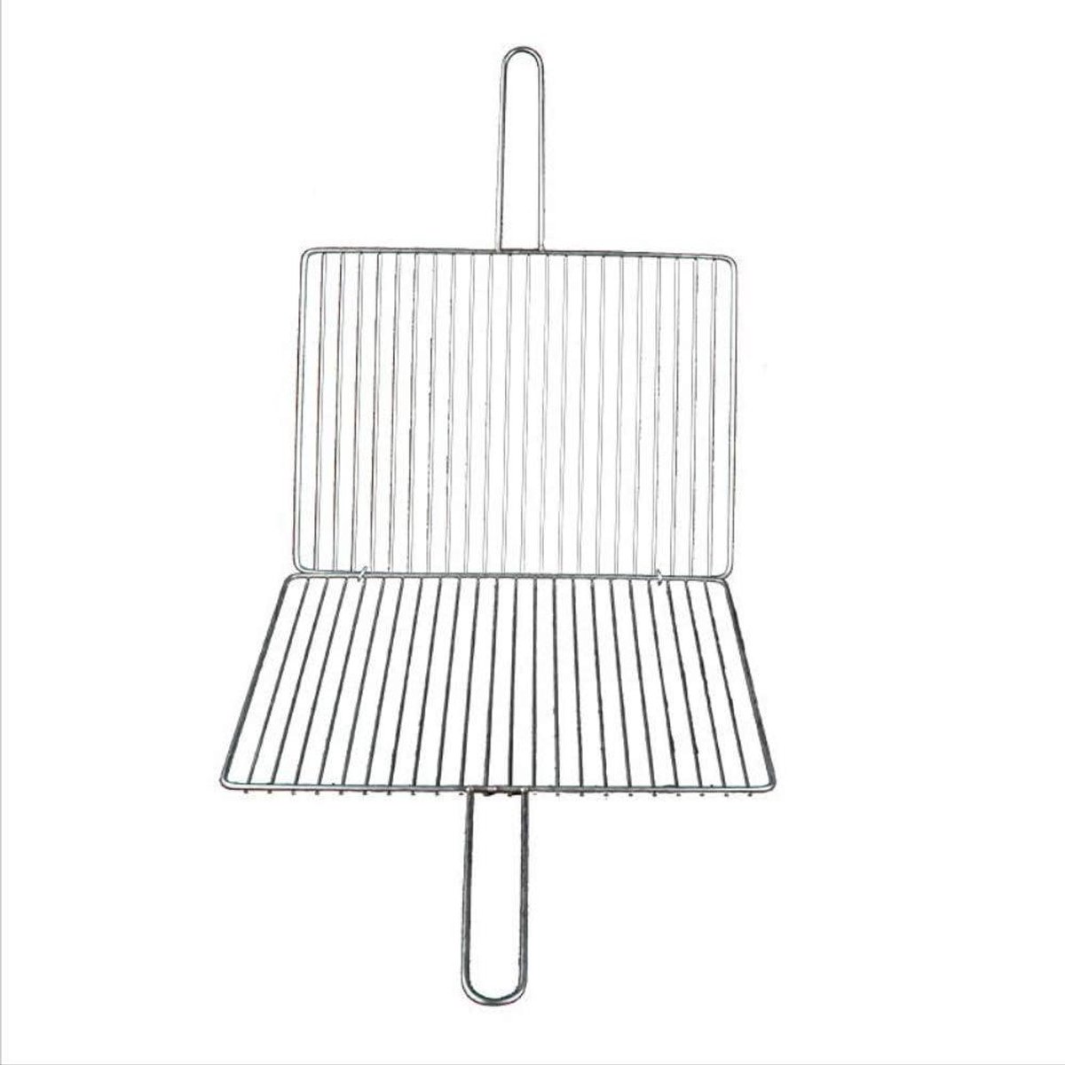 Barbecue Grillmand - Grill Klem Net - Buiten Koken - Groot Kookoppervlak - 40 x 26 cm - Zilver
