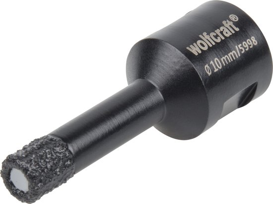 Wolfcraft diamantboor Ø 10mm/5998, donkergrijs.