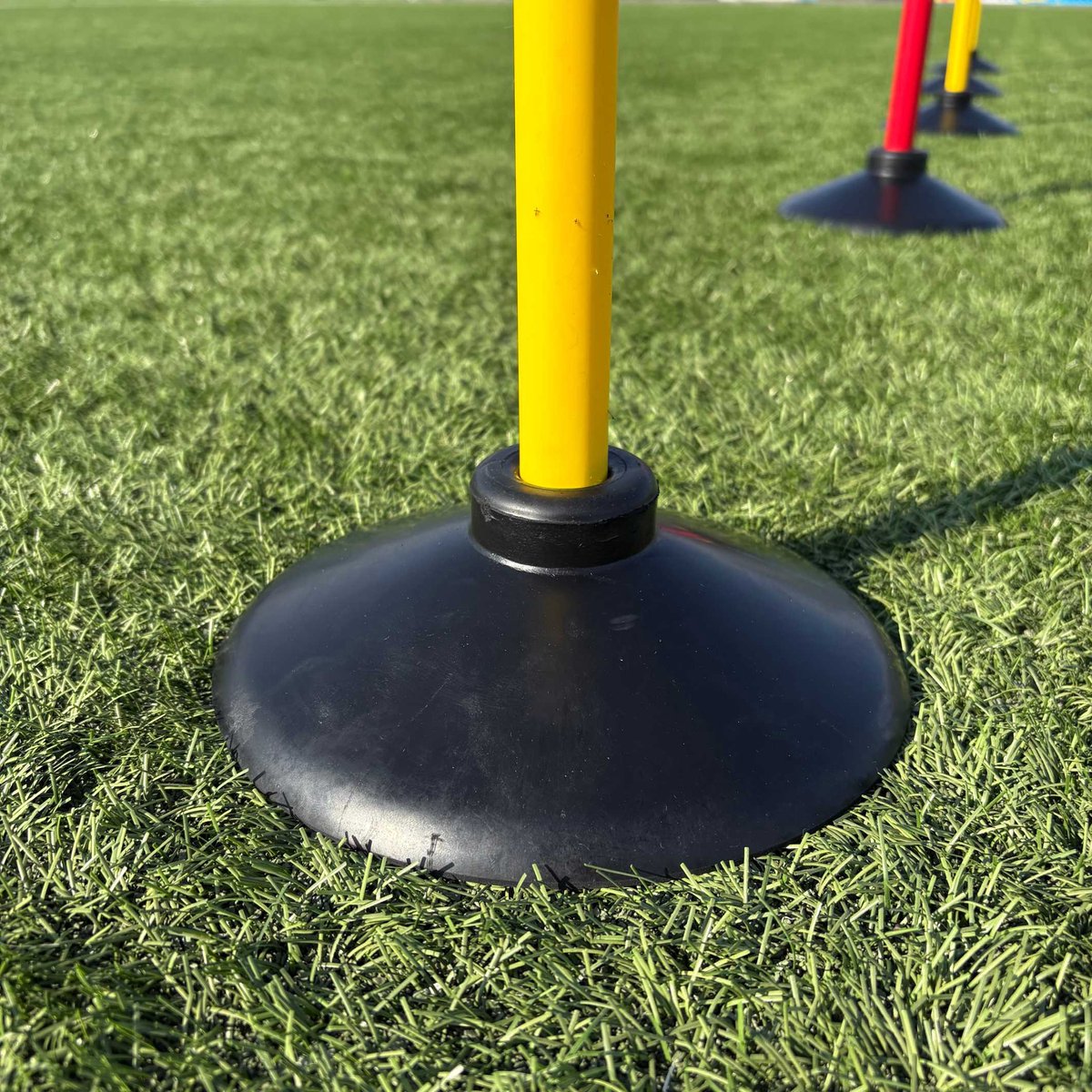 Platte Rubberen Voet - Sportpaal voor Trainingsstangen 25mm - Trainingsmaterialen - Tacticcoach