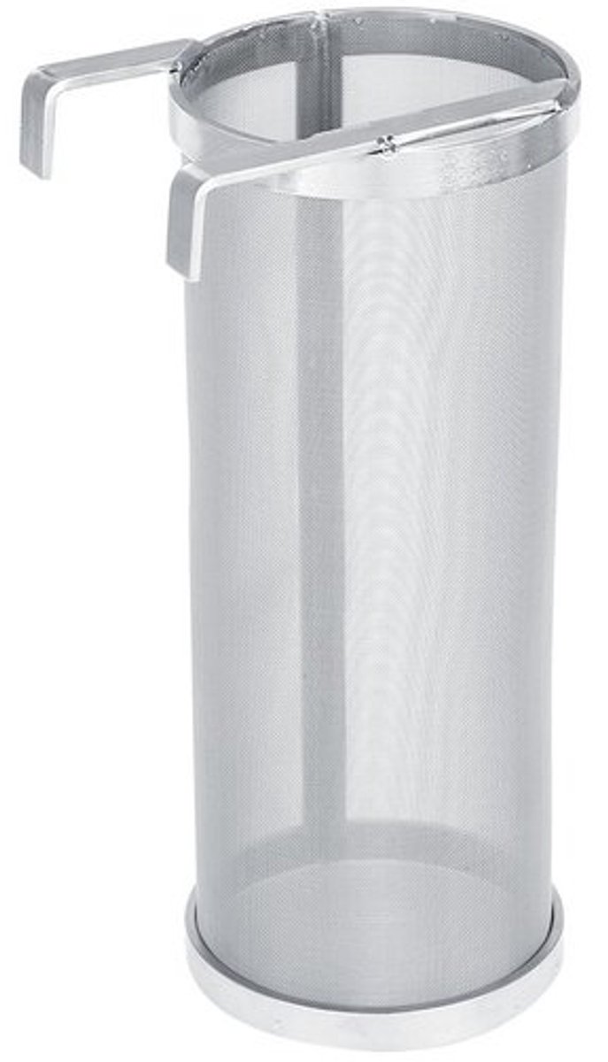 RVS Bire Caf Filter 300 Micron Zelfgemaakte Bier Hop Mesh Crpine Filter met Haak Kettle Brew Filter, 10x25.5cm