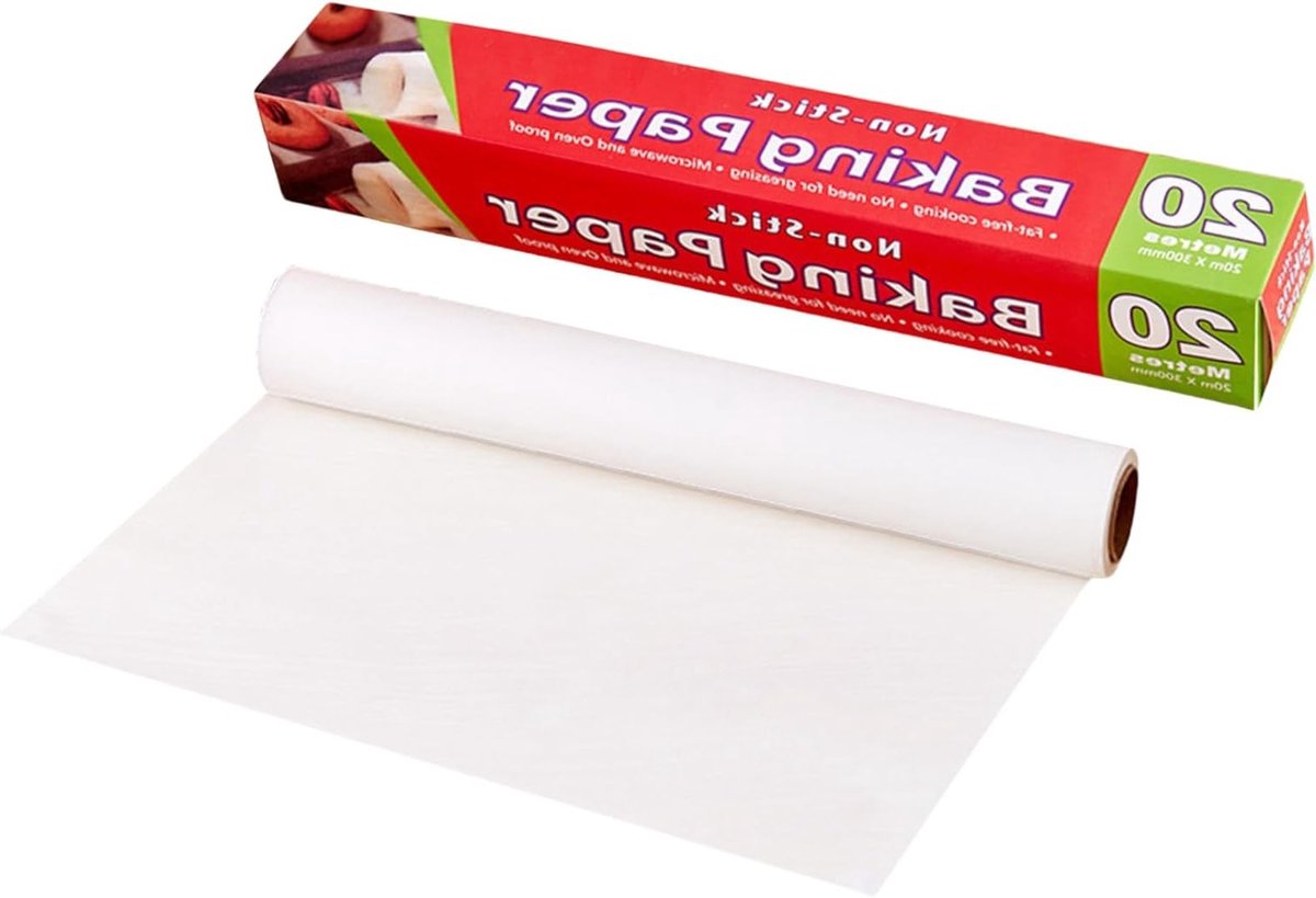 Bakpapier Rol 300mm x 20m - Antiaanbaklaag voor Oven & Invriezen