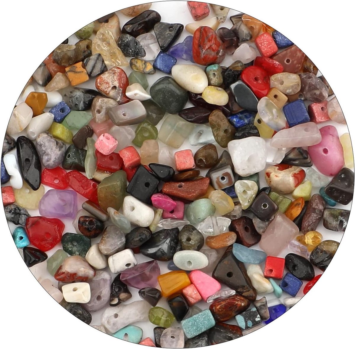 Natuurlijke Chip Steen Kralen - Ongeveer 500 Stuks Irreguliere Edelsteen Kralen voor DIY Sieraden, Halsketting, Armband en Oorbellen (Multicolor)