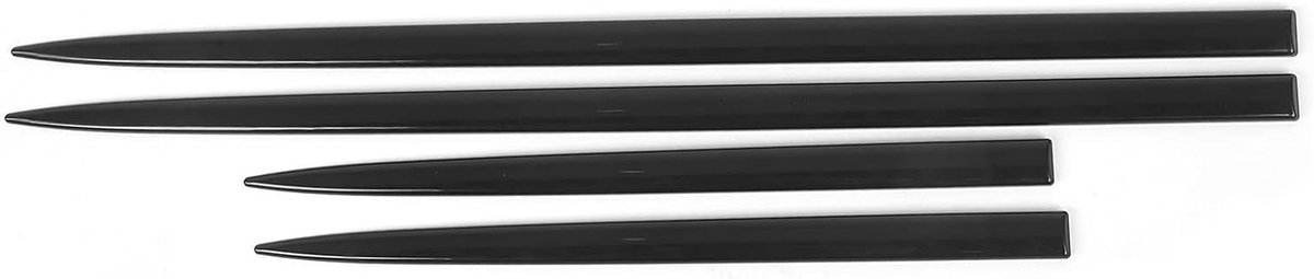 Zijdeur Molding Trim Cover, 4 Stuks Waterdichte Zwarte Universele Deurbescherming voor Auto's, Auto Accessoires en Carrosserie Modificatie