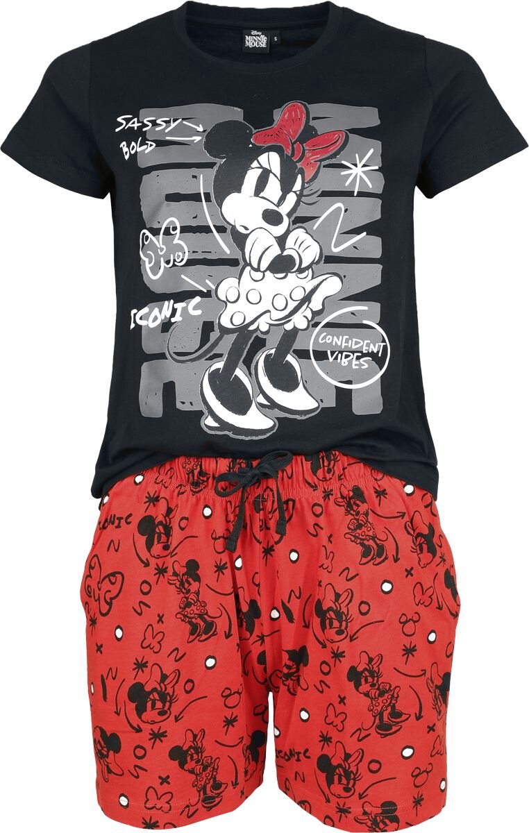 Mickey Mouse Mickey & Minnie Mouse Minnie Mouse Pyjama meerkleurig Katoen multicolor